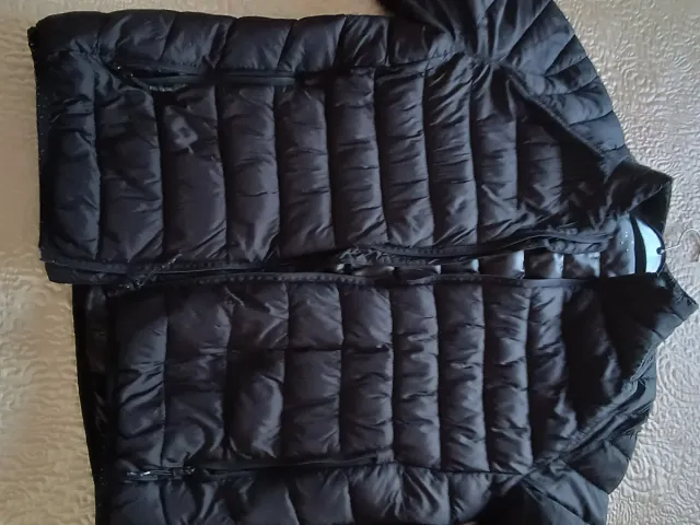 Abrigo acolchado Lefties hombre negro