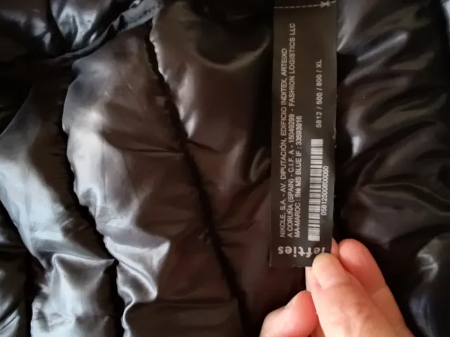 Abrigo acolchado Lefties hombre negro