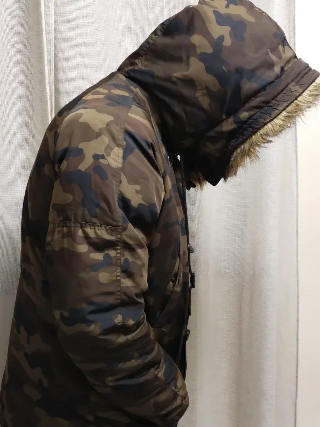 Chaquetón Camuflaje Marrón y Verde