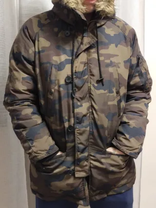 Chaquetón Camuflaje Marrón y Verde