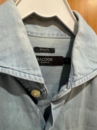 Camisa Sacoor Brothers azul ganga