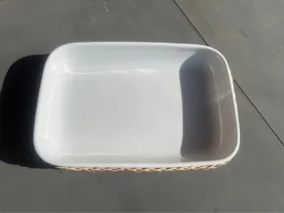 Pirofila ceramica con cestino vimini