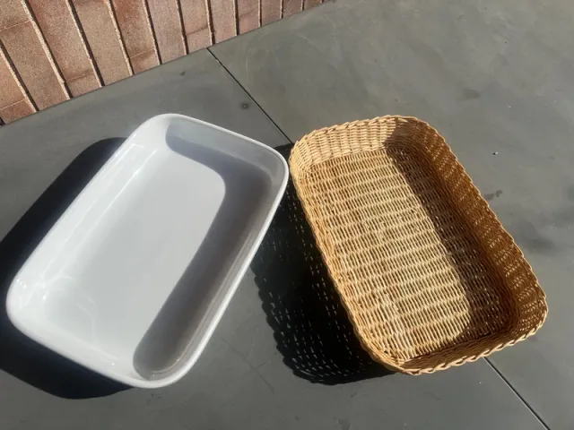 Pirofila ceramica con cestino vimini