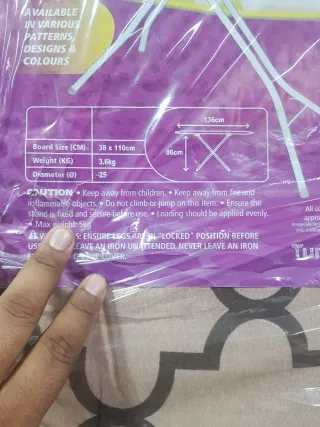 Tabla de planchar azul