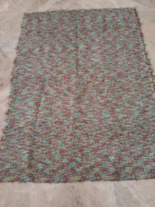 Alfombra Jarapa Morados y Turquesa