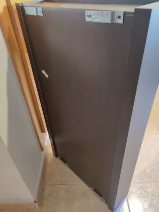 Espejo de baño con armario - Marrón oscuro