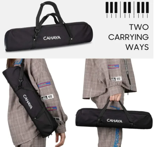 Melódica CAHAYA con funda y accesorios.