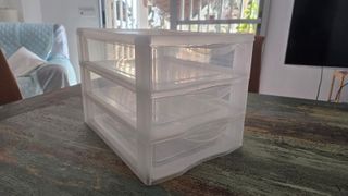 CAJONERA PLASTICO DE 3 CAJONES TRANSPARENTE