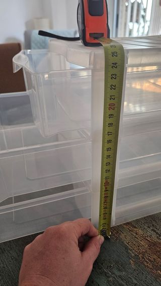 CAJONERA PLASTICO DE 3 CAJONES TRANSPARENTE