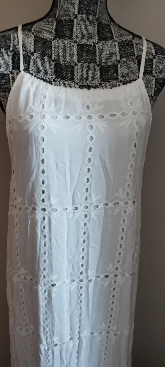 Vestido blanco largo de tirantes