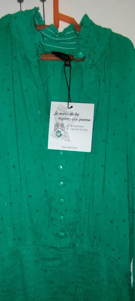 Vestido Capriche Verde Talla XS