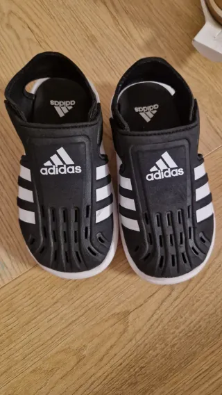 Sandalias Adidas Niños Negro Blanco
