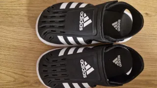 Sandalias Adidas Niños Negro Blanco