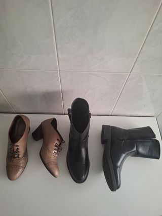 Lote Zapatos Dansi y Botas Piel Talla 37