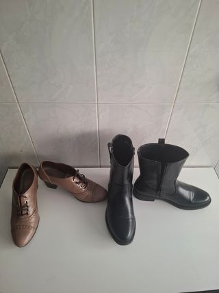 Lote Zapatos Dansi y Botas Piel Talla 37