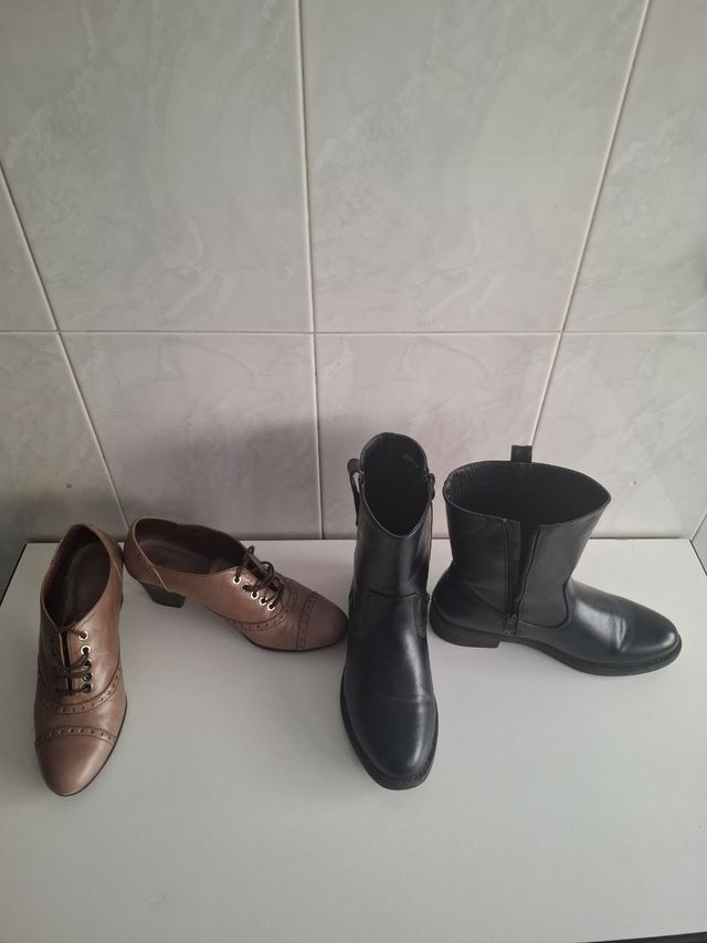 Lote Zapatos Dansi y Botas Piel Talla 37