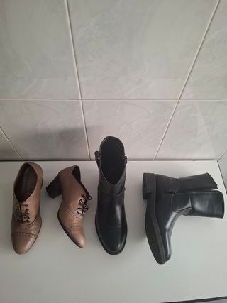 Lote Zapatos Dansi y Botas Piel Talla 37