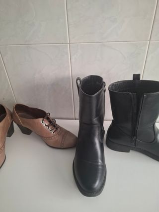 Lote Zapatos Dansi y Botas Piel Talla 37
