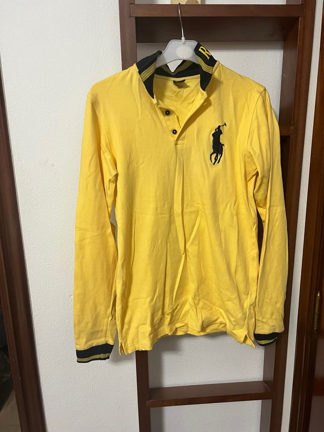 Polo Ralph Lauren giallo a manica lunga