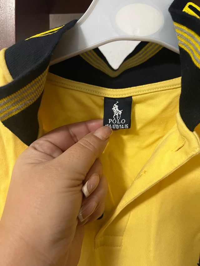 Polo Ralph Lauren giallo a manica lunga