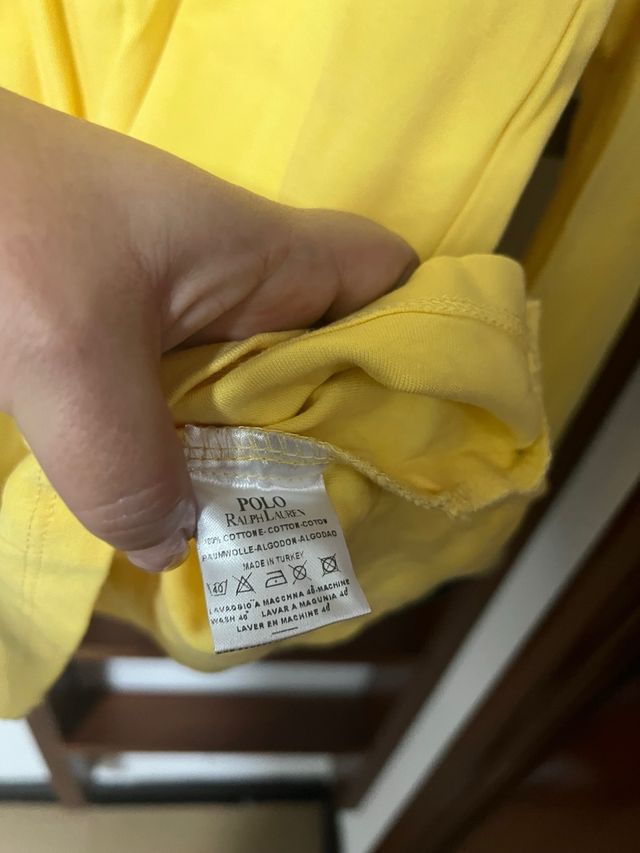 Polo Ralph Lauren giallo a manica lunga