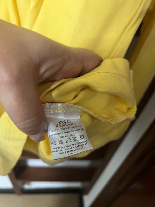 Polo Ralph Lauren giallo a manica lunga