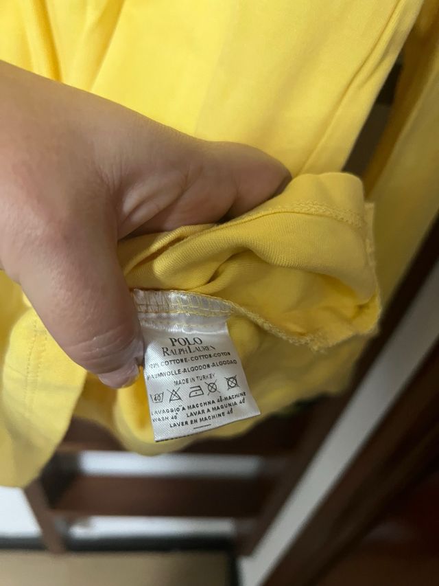 Polo Ralph Lauren giallo a manica lunga