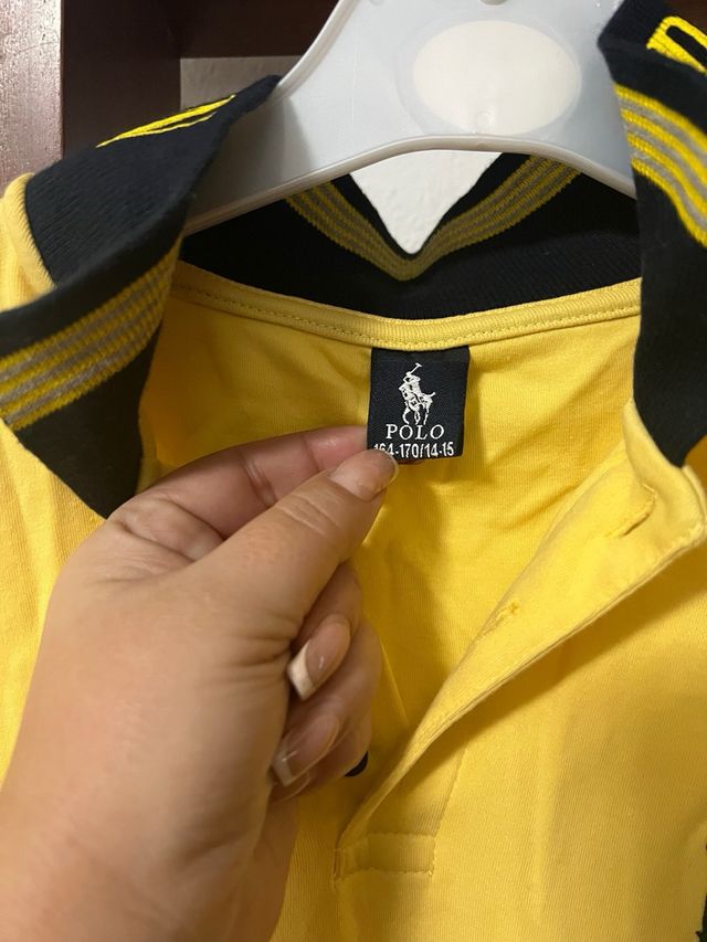 Polo Ralph Lauren giallo a manica lunga