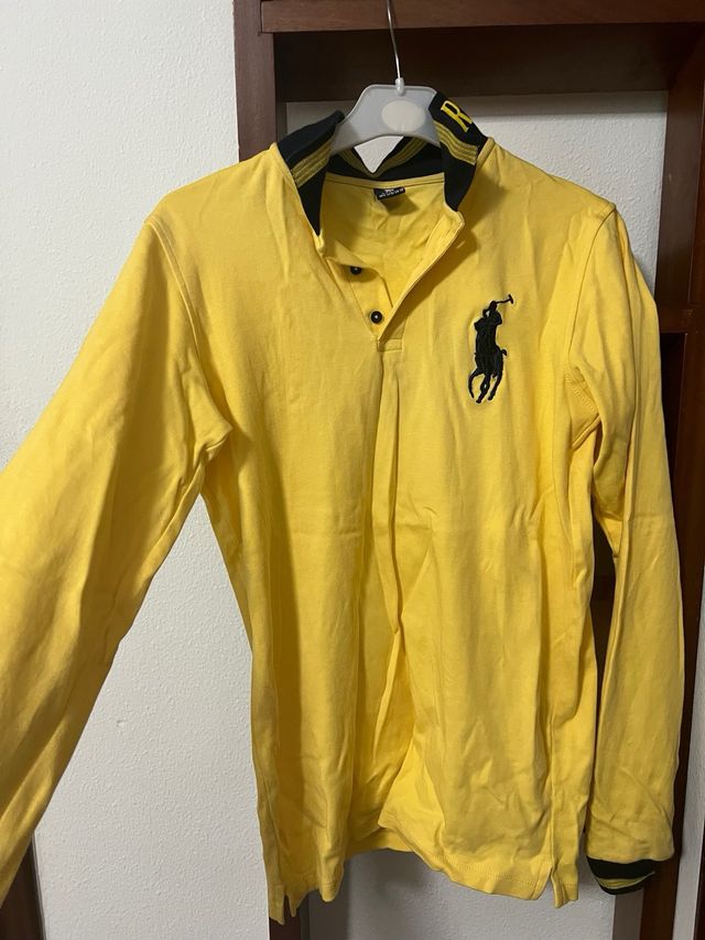 Polo Ralph Lauren giallo a manica lunga