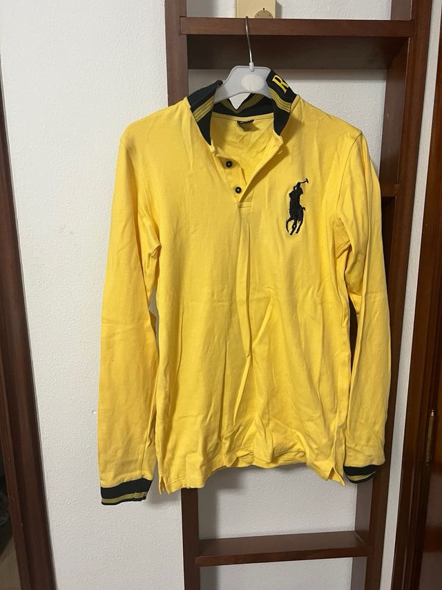 Polo Ralph Lauren giallo a manica lunga