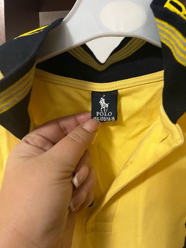 Polo Ralph Lauren giallo a manica lunga