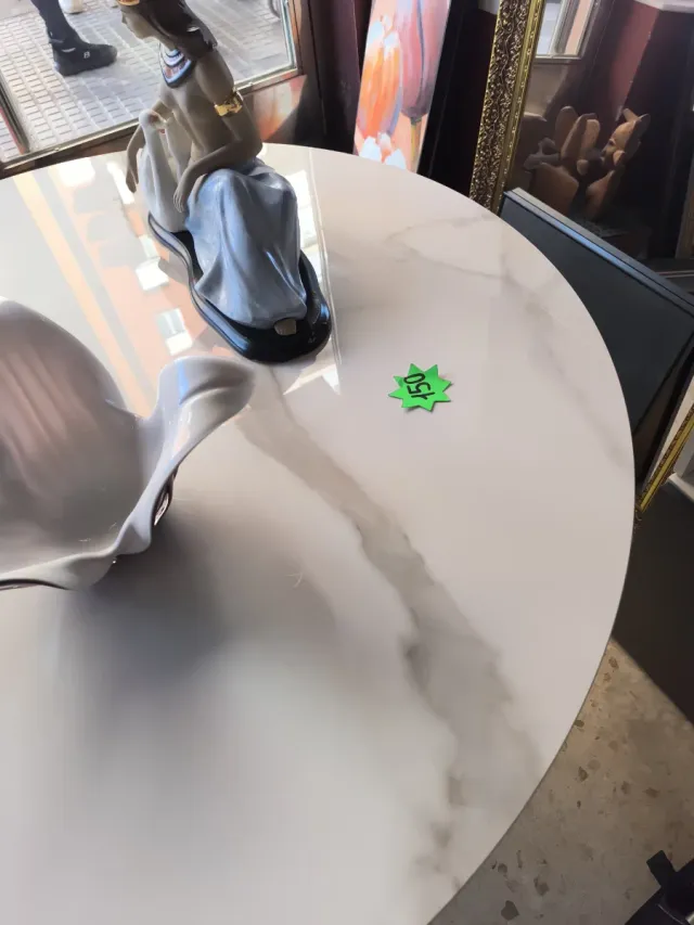 Mesa redonda porcelana y mármol