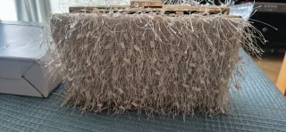 Bolso fiesta beige y dorado. Nuevo