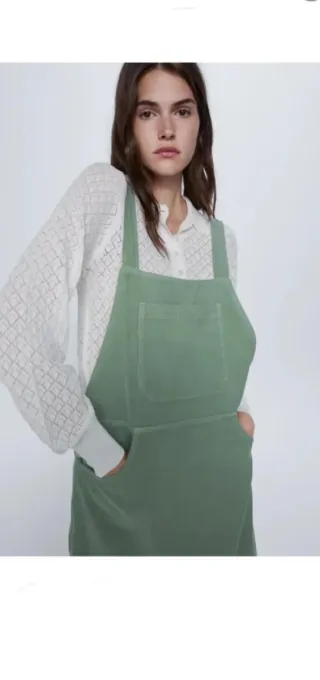 Mono verde Zara Talla XS