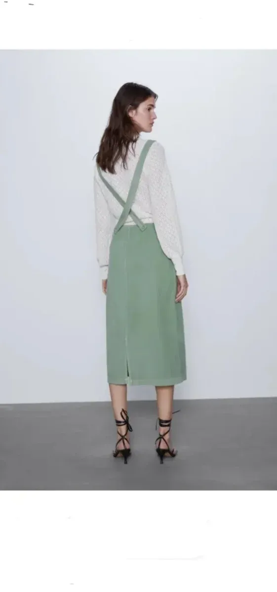 Mono verde Zara Talla XS