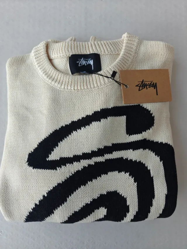 Jersey Stussy Beige Negro Talla Única
