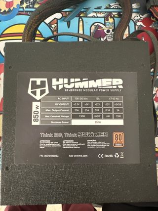 Fuente Alimentación NOX Hummer 850W 80+ Bronze