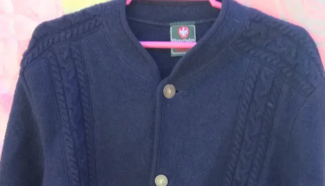 CHAQUETÓN LANA AZUL MARINO TRENZADO