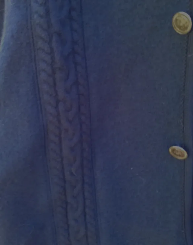 CHAQUETÓN LANA AZUL MARINO TRENZADO