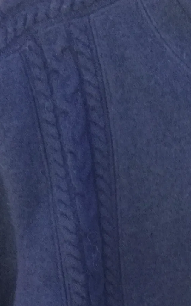 CHAQUETÓN LANA AZUL MARINO TRENZADO