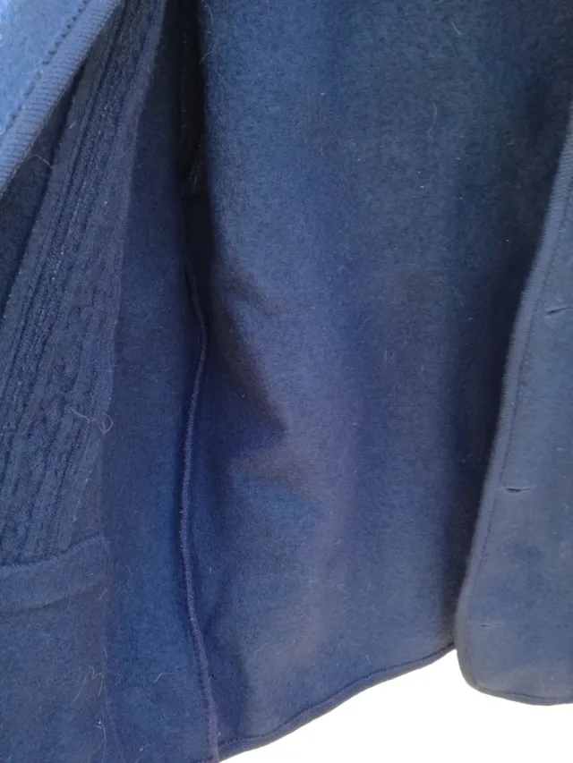 CHAQUETÓN LANA AZUL MARINO TRENZADO