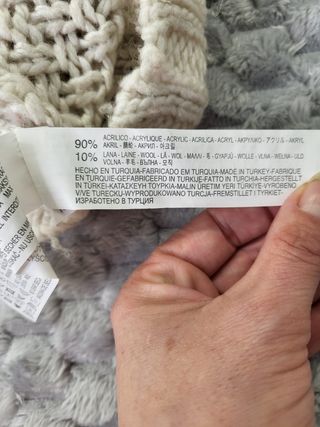 Jersey ZARAKNIT Trenzado Talla M Beige