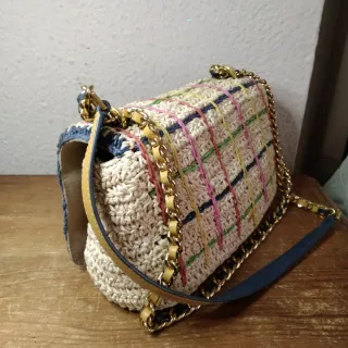 Bolso Purificación García Beige Multicolor
