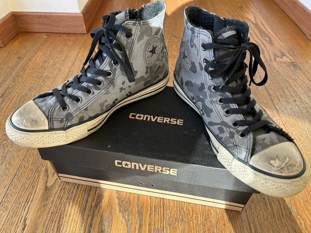 Converse All Star grigie camouflage zip