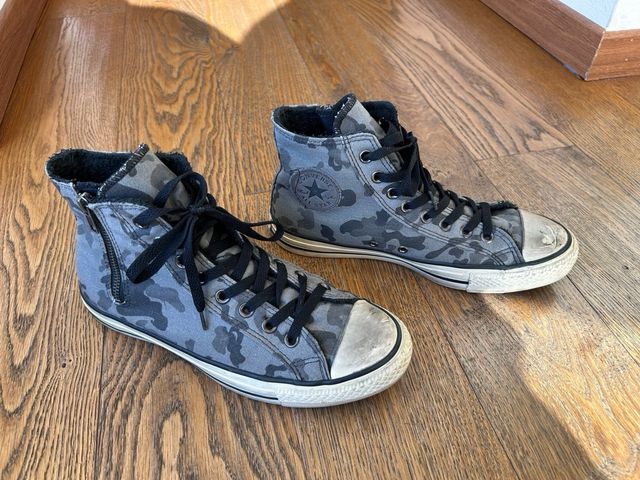 Converse All Star grigie camouflage zip