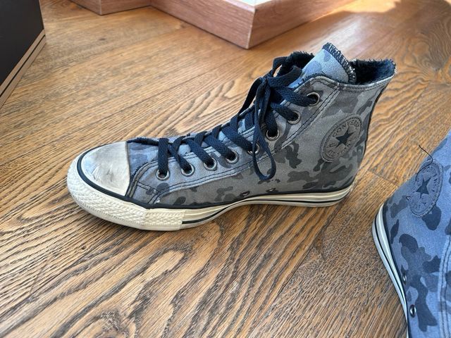 Converse All Star grigie camouflage zip