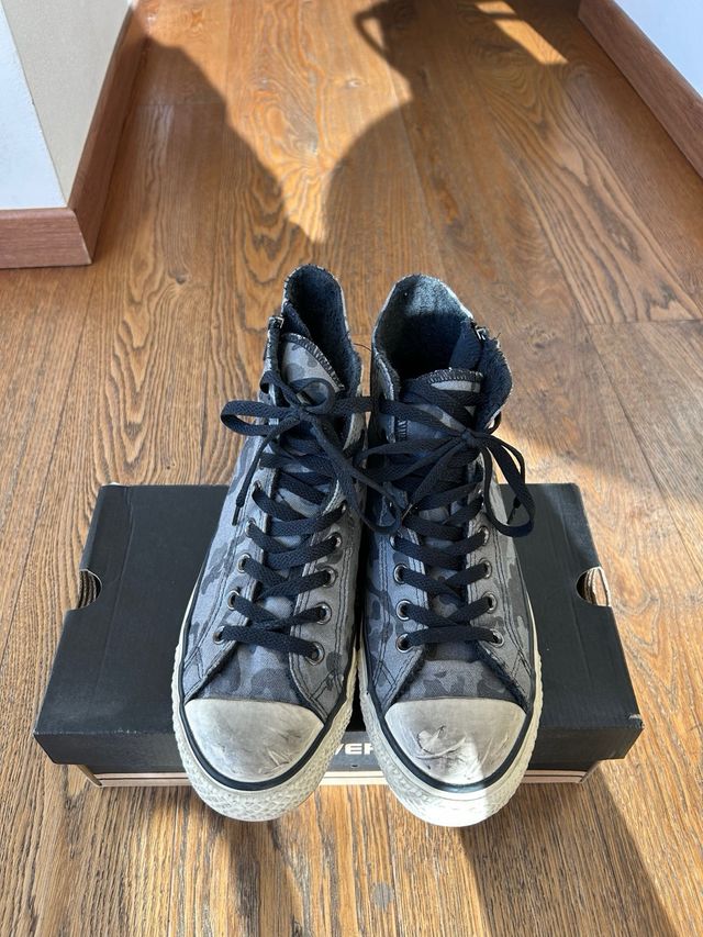 Converse All Star grigie camouflage zip