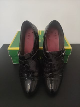 Zapatos Pitillos Mujer Negros Charol