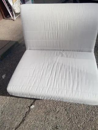 Sofá cama de tela negro uno