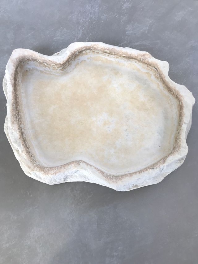 Comedero piedra natural para reptiles.